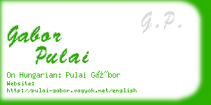 gabor pulai business card